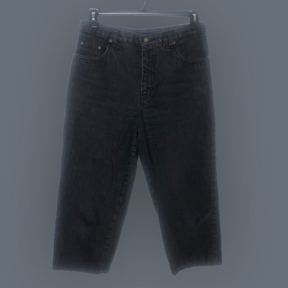 Black Capris with White Threading